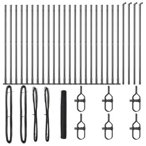 vidaXL Steber ograje. Siva