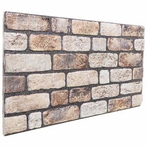 vidaXL Stenske plo&scaron;če 10 pcs Svetlo rjava 100 x 50 cm EPS pena