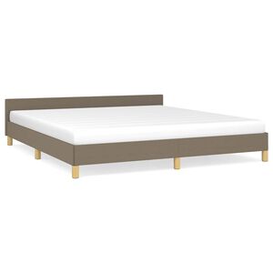 vidaXL Posteljni okvir brez vzmetnice taupe 160x200 cm blago