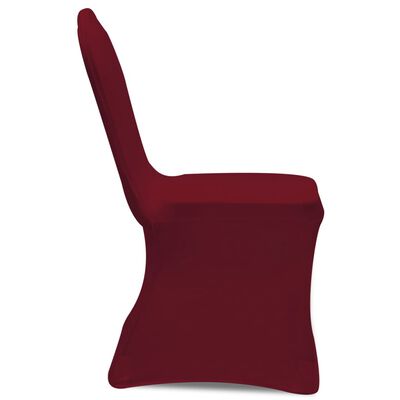 vidaXL Prevleka za stol raztegljiva bordo 18 kosov
