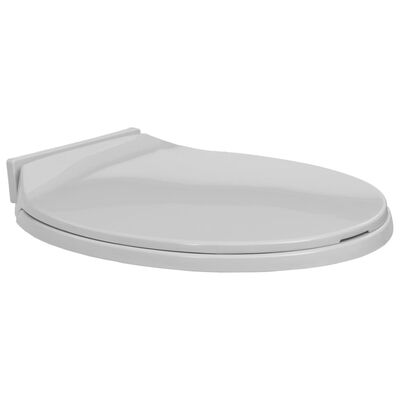 vidaXL WC deska s počasnim zapiranjem svetlo siva ovalna