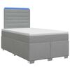 vidaXL Postelja boxspring z vzmetnico Svetlo siva 120 x 190 cm Blago