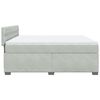 vidaXL Box spring postelja z vzmetnico svetlo siva 180x200 cm žamet