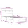 vidaXL Kovinski posteljni okvir brez vzmetnice sonoma hrast 75x190 cm