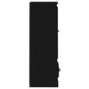 vidaXL Visoka omarica črna 36x35,5x103,5 cm inženirski les