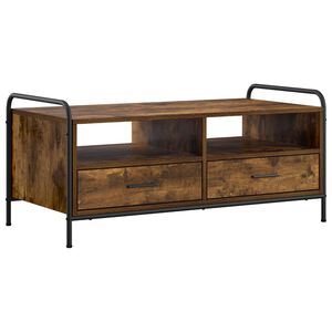 vidaXL Klubska miza Dimljen hrast 99,5 x 49 x 46 cm Inženirski les