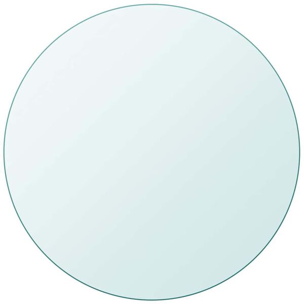 vidaXL Povr&scaron;ina za Mizo Kaljeno Steklo Okrogle Oblike 500 mm