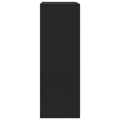 vidaXL Komoda s 6 predali črna 50x34x96 cm iverna plošča