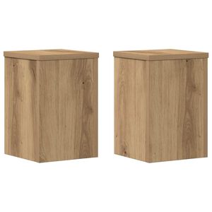 vidaXL Stojalo za rastline 2 kosa artisan hrast 20x20x30 cm inž. les