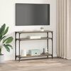 vidaXL Konzolna miza Umetni hrast 100 x 29 x 75 cm Konstruiran les