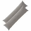 vidaXL Prevleka za blazino 2 pcs HEERLEN Svetlo siva 40 x 145 cm