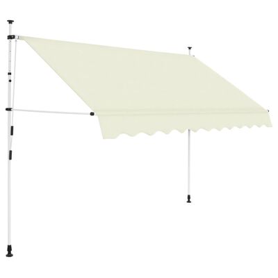 vidaXL Ročno zložljiva tenda 250 cm krem