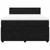 vidaXL Box spring postelja z vzmetnico črna 140x200 cm žamet