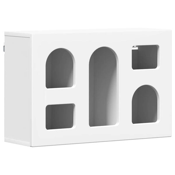 vidaXL Viseča omarica s polico Bela 60 x 20 x 40 cm Konstruiran les