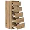vidaXL Komoda s predali artisan hrast 37,5x35x99 cm inženirski les