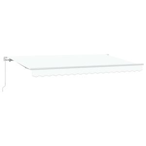 vidaXL Retraktilna tenda Bela 400 x 200 cm blago