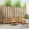 vidaXL Zunanja garnitura za sedenje 5 Kos Naravna Masiven les akacije
