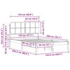 vidaXL Posteljni okvir z oblazinjenim vzglavjem Taupe 120 x 200 cm