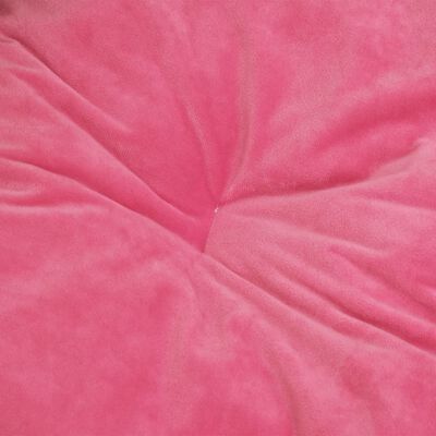 vidaXL Pasja postelja črna in roza 90x79x20 cm pliš in umetno usnje