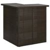 vidaXL Kotna barska miza rjava 100x50x105 cm poli ratan