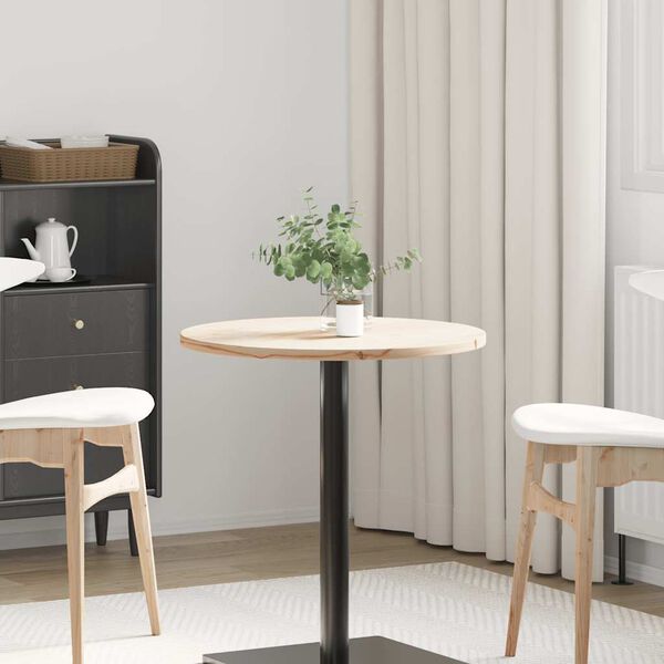 vidaXL Mizna plo&scaron;ča &Oslash;60x2,5 cm trdna borovina