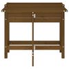 vidaXL Vrtno korito z zložljivo mizo medeno rjava trdna borovina