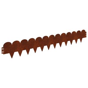 vidaXL Robnik za trato z ostrim in zaobljenim vrhom 10 kos 103x15cm