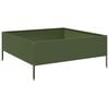 vidaXL Visoka greda olivno zelena 100x100x41 cm jeklo