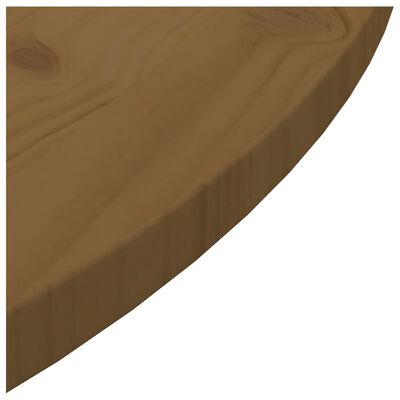 vidaXL Mizna plošča rjava Ø80x2,5 cm trdna borovina