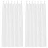 vidaXL Voile zavesa 2 kos Bela 225 x 140 cm Poliester