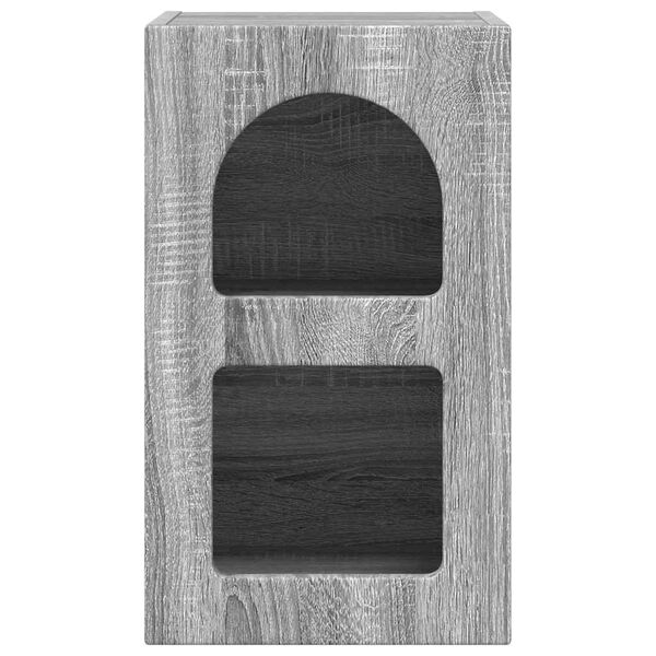 vidaXL Nočna omarica Siva Sonoma 29,5 x 33,5 x 50 cm Konstruiran les