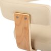 vidaXL Barski stolčki 2 kosa krem ukrivljen les in umetno usnje