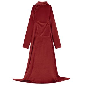 vidaXL Odeja s kapuco Bordeaux rdeča F Flanel