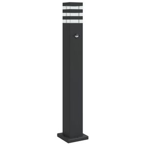 vidaXL Zunanja talna svetilka s senzorjem črna 80 cm aluminij