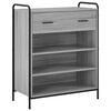 vidaXL Omara za čevlje 76 x 36,5 x 93 cm Inženirski les Siva Sonoma