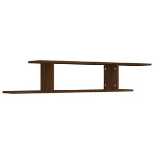 vidaXL Stenska TV polica rjav hrast 125x18x23 cm inženirski les