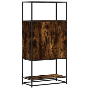 vidaXL Visoka omara dimljen hrast 68x35x139cm inženirski les in kovina