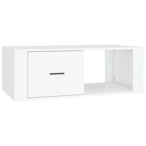 vidaXL Klubska mizica bela 100x50,5x35 cm inženirski les