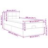 vidaXL Otomanski posteljni okvir z vzmetnico siv 90x200 cm žamet