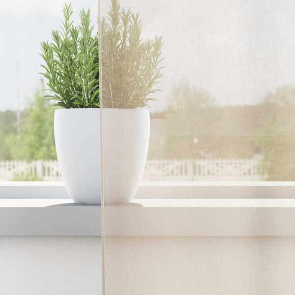 vidaXL Voile zavese z zavihkom Top 2 kosa krem