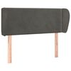 vidaXL Vzglavje z u&scaron;esi temno sivo 83x23x78/88 cm žamet