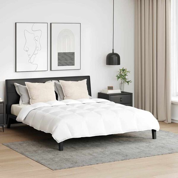 vidaXL Komplet odej z blazino 3 pcs Bela Perje