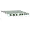 vidaXL Okvir tende Zelena in Bela 350 x 200 cm Poliester s PU premazom