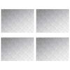 vidaXL Stopnice 4 kos 70 x 50 cm srebrna Aluminij Pravokotna