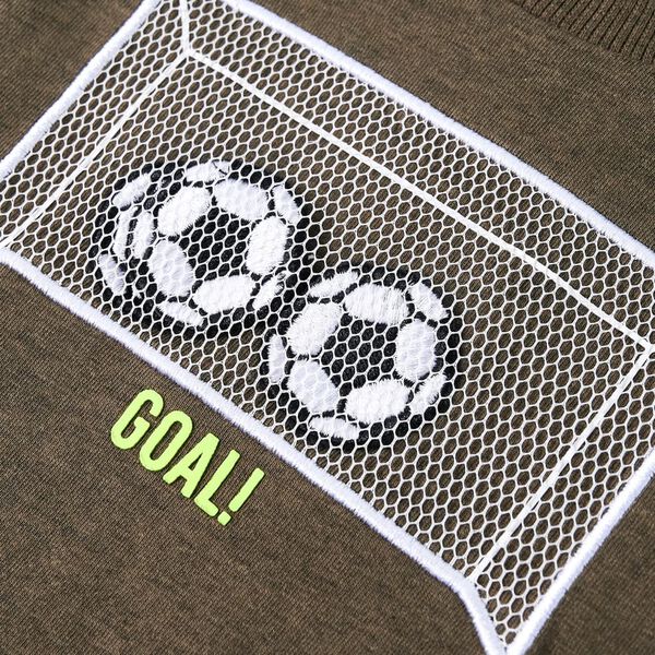 Otro&scaron;ka majica z dolgimi rokavi kaki melanž 92