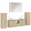 vidaXL Komplet pohi&scaron;tva za kopalnico 6 pcs Sonoma hrast