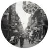 WallArt Okrogla tapeta Hong Kong the Old Days 142,5 cm