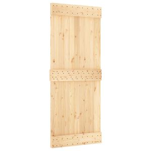 vidaXL Drsna vrata NARVIK Naravna in črna 85 x 210 cm (213,5 cm)