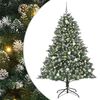 vidaXL Umestno božično drevo Zelena 210 cm PVC, plastika in jeklo