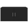 vidaXL Stenska omarica črna 80x42,5x40 cm inženirski les